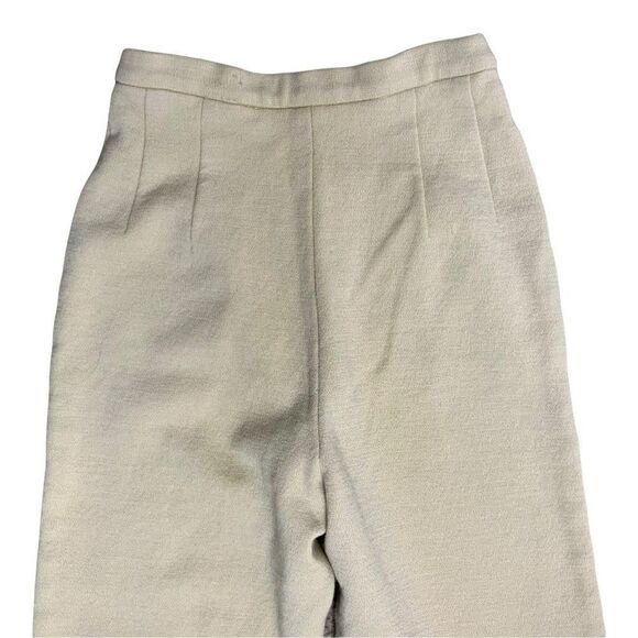 Vintage 60s 3 Piece Wool Jacket Pant Set XS Beige Orange Mod Preppy Collegiate - Picture 9 of 12